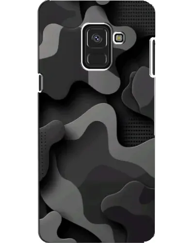 Чехол для Samsung Galaxy A8 2018 (A530F) с картинкой «Темный абстрактный камуфляж»