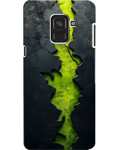 Чехол для Samsung Galaxy A8 2018 (A530F) с картинкой «Салатовый разлом скалы»