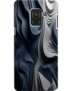 Чехол для Samsung Galaxy A8 2018 (A530F) с картинкой «Объемные синие складки»