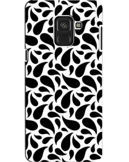Чехол для Samsung Galaxy A8 2018 (A530F) с картинкой «Контрастные черные капли»