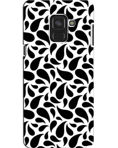 Чехол для Samsung Galaxy A8 2018 (A530F) с картинкой «Контрастные черные капли»