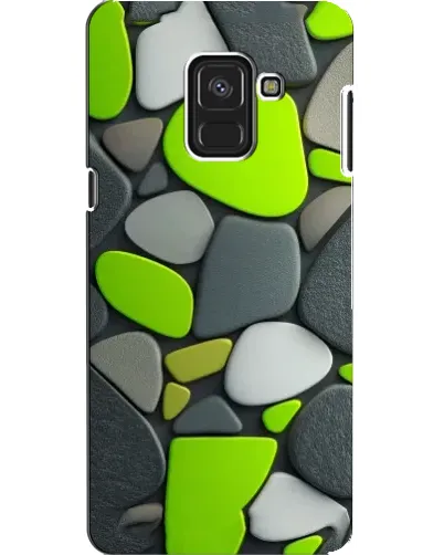 Чехол для Samsung Galaxy A8 2018 (A530F) с картинкой «Яркая неоновая галька»