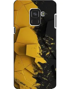 Чехол для Samsung Galaxy A8 2018 (A530F) с картинкой «Золотые осколки геометрии»