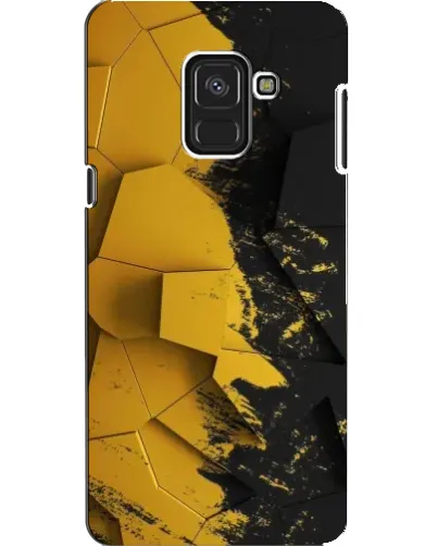 Чехол для Samsung Galaxy A8 2018 (A530F) с картинкой «Золотые осколки геометрии»