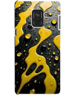 Чехол для Samsung Galaxy A8 2018 (A530F) с картинкой «Жидкое желтое золото»