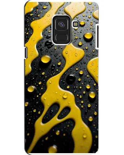 Чехол для Samsung Galaxy A8 2018 (A530F) с картинкой «Жидкое желтое золото»