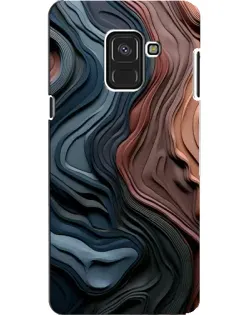 Чехол для Samsung Galaxy A8 2018 (A530F) с картинкой «Цветные волны каньона»