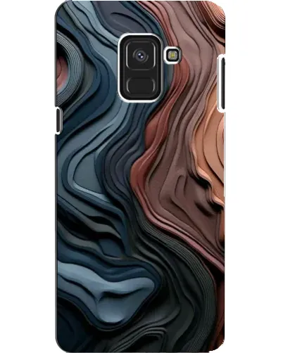 Чехол для Samsung Galaxy A8 2018 (A530F) с картинкой «Цветные волны каньона»