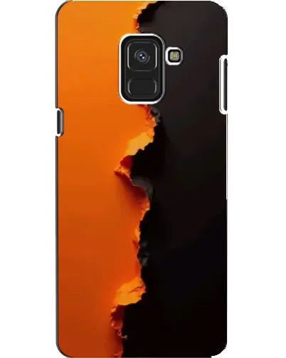 Чехол для Samsung Galaxy A8 2018 (A530F) с картинкой «Оранжевый разлом»