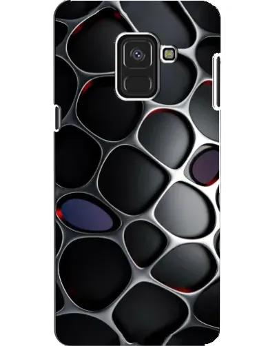 Чехол для Samsung Galaxy A8 2018 (A530F) с картинкой «Объемная темная решетка»