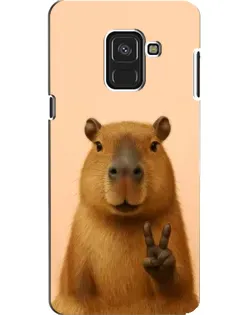 Чехол для Samsung Galaxy A8 2018 (A530F) с картинкой «Капибара виктория»