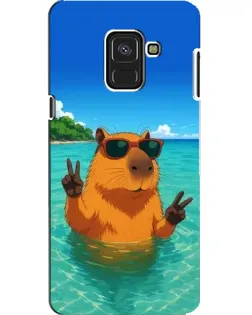 Чехол для Samsung Galaxy A8 2018 (A530F) с картинкой «Морская капибара»