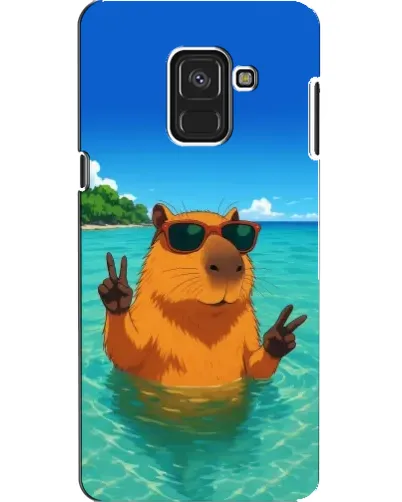 Чехол для Samsung Galaxy A8 2018 (A530F) с картинкой «Морская капибара» Чехол для Samsung Galaxy A8 2018 (A530F) с картинкой «Морская капибара»