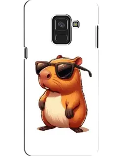Чехол для Samsung Galaxy A8 2018 (A530F) с картинкой «Капибара в очках»