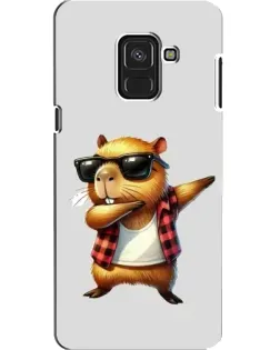 Чехол для Samsung Galaxy A8 2018 (A530F) с картинкой «Капибара рэпер даб»
