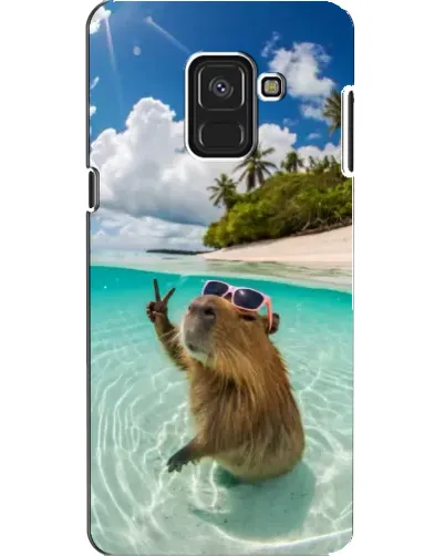 Чехол для Samsung Galaxy A8 2018 (A530F) с картинкой «Капибара на море» Чехол для Samsung Galaxy A8 2018 (A530F) с картинкой «Капибара на море»