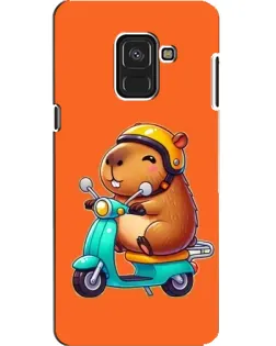 Чехол для Samsung Galaxy A8 2018 (A530F) с картинкой «Капибара на скутере»