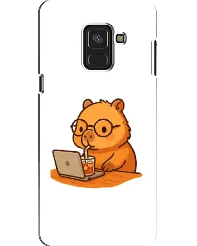 Чехол для Samsung Galaxy A8 2018 (A530F) с картинкой «Капибара с ноутбуком» Чехол для Samsung Galaxy A8 2018 (A530F) с картинкой «Капибара с ноутбуком»