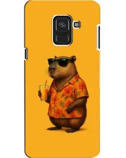 Чехол для Samsung Galaxy A8 2018 (A530F) с картинкой «Капибара на отдыхе»