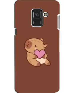 Чехол для Samsung Galaxy A8 2018 (A530F) с картинкой «Капибара с сердцем»