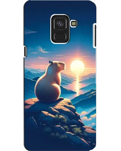 Чехол для Samsung Galaxy A8 2018 (A530F) с картинкой «Закат солнца с капибарой» Чехол для Samsung Galaxy A8 2018 (A530F) с картинкой «Закат солнца с капибарой»