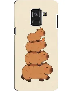 Чехол для Samsung Galaxy A8 2018 (A530F) с картинкой «Башня из капибар»
