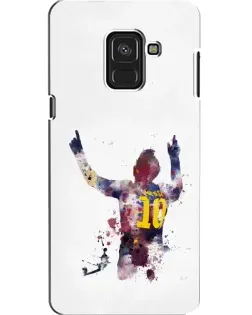 Чехол для Samsung Galaxy A8 2018 (A530F) с картинкой «Акварельный Месси Барселона»