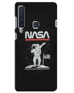 Чохол для Samsung Galaxy A9 2018 (A920) з картинкою «NASA — крокуємо по Місяцю»