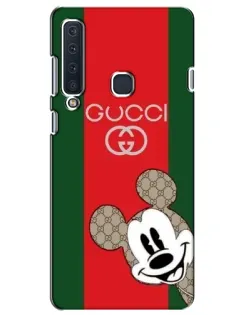 Чехол для Samsung Galaxy A9 2018 (A920) с картинкой «Gucci — полосы и Микки»