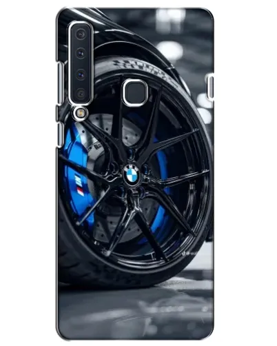 Чехол для Samsung Galaxy A9 2018 (A920) с картинкой «Колесо BMW вблизи»