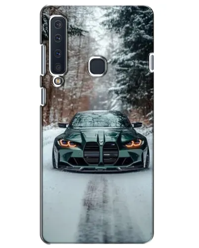 Чехол для Samsung Galaxy A9 2018 (A920) с картинкой «BMW в зимнем лесу»