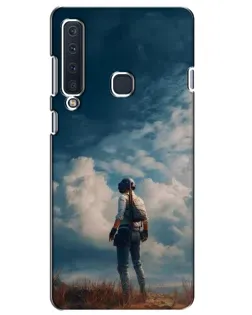 Чехол для Samsung Galaxy A9 2018 (A920) с картинкой «Герой PUBG на скале»