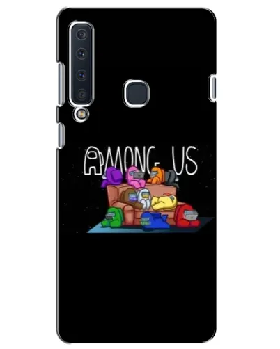Чехол для Samsung Galaxy A9 2018 (A920) с картинкой «Логотип Among Us»