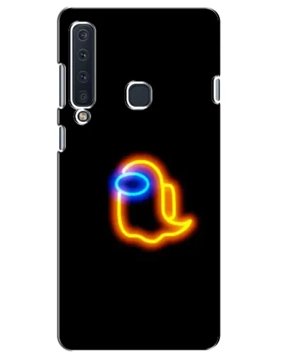 Чехол для Samsung Galaxy A9 2018 (A920) с картинкой «Among Us неоновое сияние»