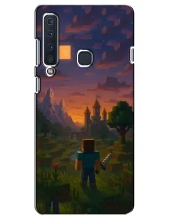 Чехол для Samsung Galaxy A9 2018 (A920) с картинкой «Стив у башни» Чехол для Samsung Galaxy A9 2018 (A920) с картинкой «Стив у башни»