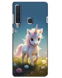 Чехол для Samsung Galaxy A9 2018 (A920) с картинкой «Единорог на поляне»
