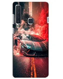 Чехол для Samsung Galaxy A9 2018 (A920) с картинкой «Lamborghini красный дым»
