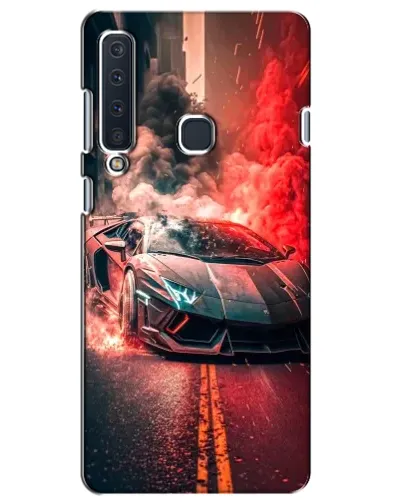 Чехол для Samsung Galaxy A9 2018 (A920) с картинкой «Lamborghini красный дым»