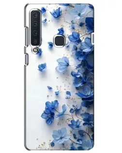Чехол для Samsung Galaxy A9 2018 (A920) с картинкой «Голубой цветочный каскад»