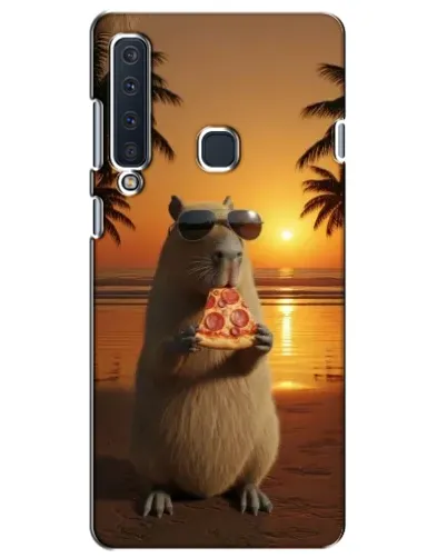 Чехол для Samsung Galaxy A9 2018 (A920) с картинкой «Капибара с пиццей»