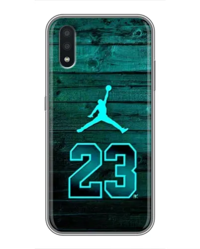 Чехол для Samsung Galaxy A01 Core с картинкой «Jordan Cyan 23»