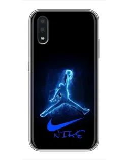 Чехол для Samsung Galaxy A01 Core с картинкой «Jordan Neon Blue»