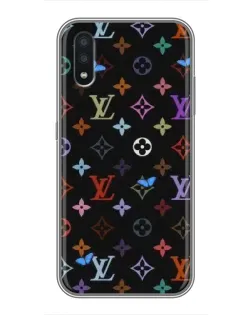 Чехол для Samsung Galaxy A01 Core с картинкой «Цветная монограмма LV»