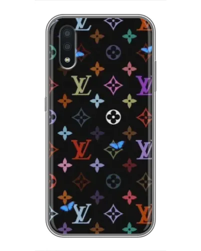 Чехол для Samsung Galaxy A01 Core с картинкой «Цветная монограмма LV»