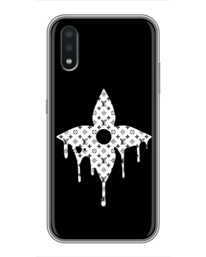 Чехол для Samsung Galaxy A01 Core с картинкой «Цветочная монограмма»