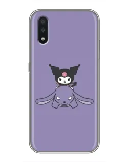 Чехол для Samsung Galaxy A01 Core с картинкой «Kuromi на лиловом фоне»