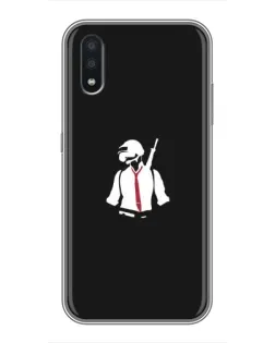 Чехол для Samsung Galaxy A01 Core с картинкой «PUBG — силуэт воина»