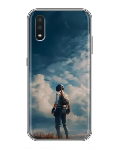 Чехол для Samsung Galaxy A01 Core с картинкой «Герой PUBG на скале»
