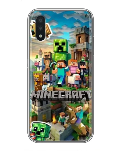 Чехол для Samsung Galaxy A01 Core с картинкой «Замок Minecraft»