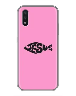Чехол для Samsung Galaxy A01 Core с картинкой «Розовый символ  Jesus»